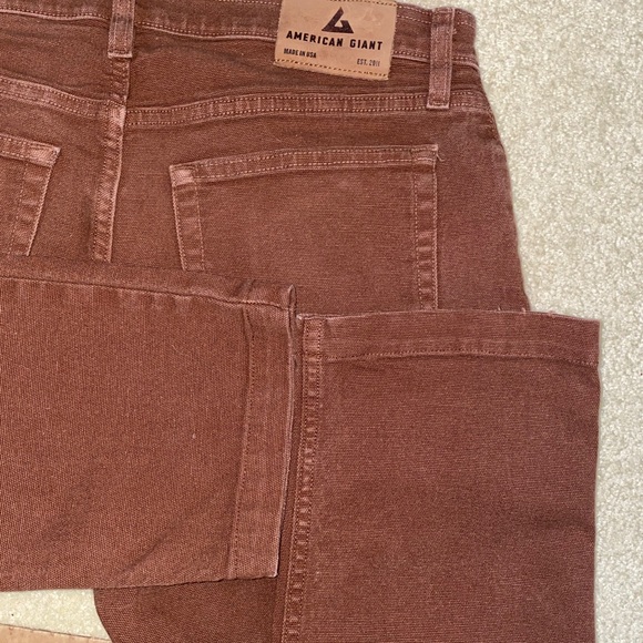 American Giant Mahogany Men’s Roughneck Slim Leg Stretch Canvas Jeans
34 x 30 - Picture 11 of 14